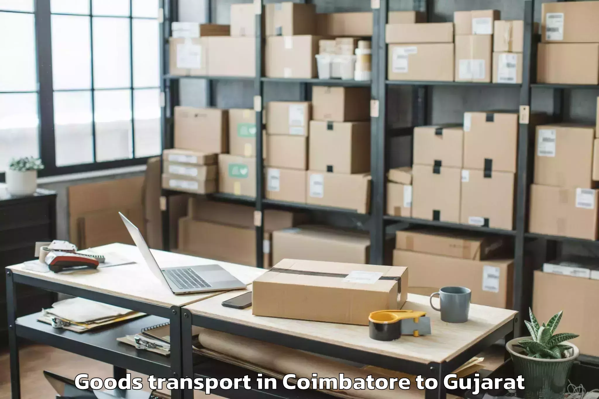 Get Coimbatore to Lunavada Goods Transport